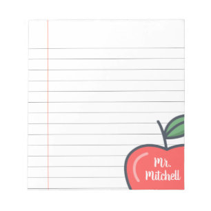Personalized Teacher Notepad