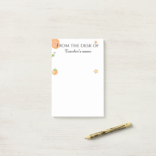 Personalized Teacher Notepad From The Desk Of