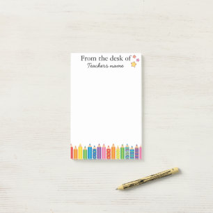 Personalized Teacher Notepad From the Desk of