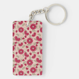 Personalized teacher’s gift, pink daisies  key ring