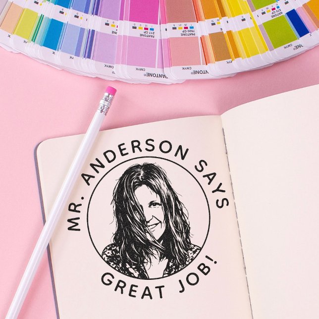 Personalized Teacher Stamp With Custom Photo Stamp (Creator Uploaded)