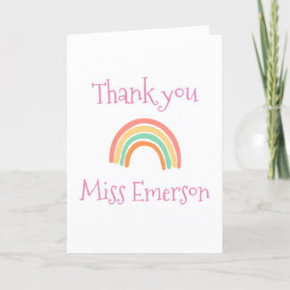 Personalized Teacher's Card - Thank You Gift