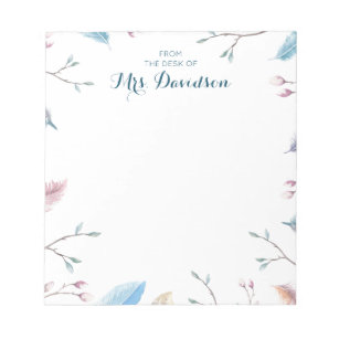 Personalized Teacher's Notepad - From the Desk Of