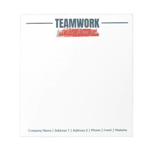Personalized Team Inspirational Office Corporate  Notepad