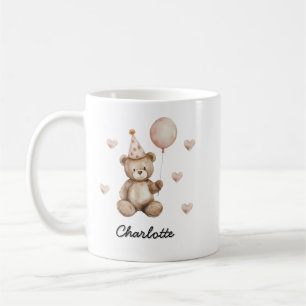 Personalized Teddy Bear Birthday Baby Mug 