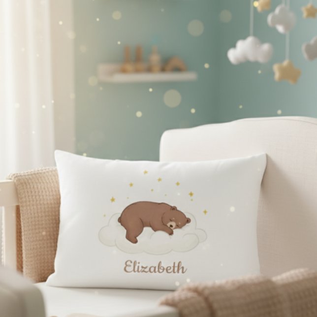 Personalized Teddy Bear Pillow Cover - White  (Creator Uploaded)