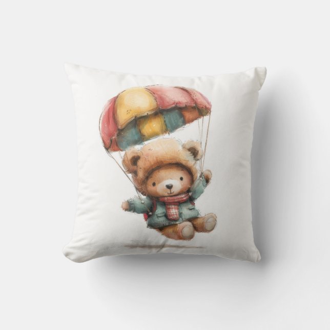 Personalized Teddy Bear With Parachute Cushion (Front)
