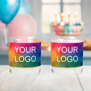 Personalized Template Business Company Logo Best Whiskey Glass