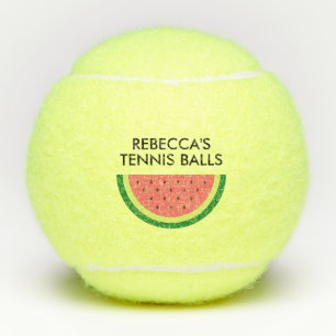 Personalized tennis balls with cute melon logo