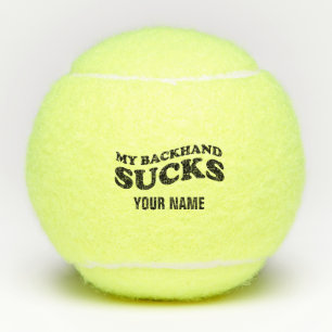 Personalized tennis balls with funny quote