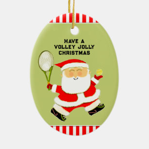 personalized tennis gift ceramic ornament