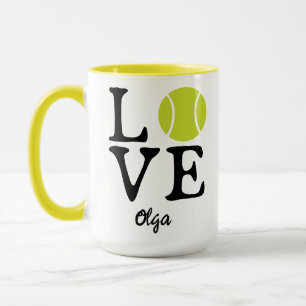 Personalized Tennis Love   Happy Tennis Day Mug