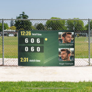 Personalized Tennis Scoreboard – Custom Match Banner