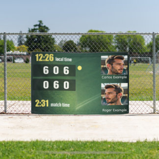 Personalized Tennis Scoreboard – Custom Match Banner