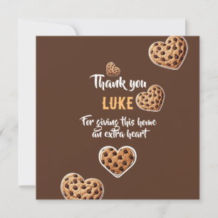 Personalized Thank you cookie hearts design Card