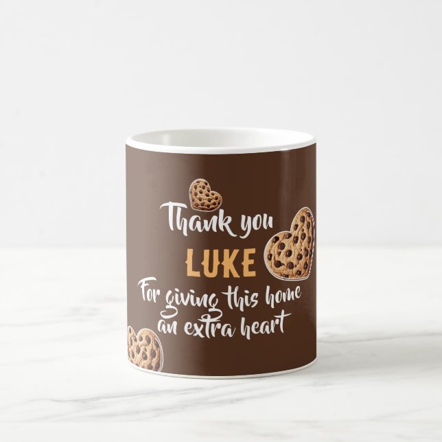 Personalized Thank you cookie hearts design Coffee Mug (Center)