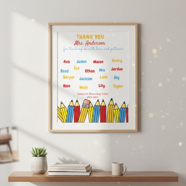 Personalized thank you gift for the teacher  poster (Creator Uploaded)