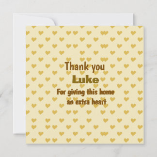 Personalized Thank you heart design Card