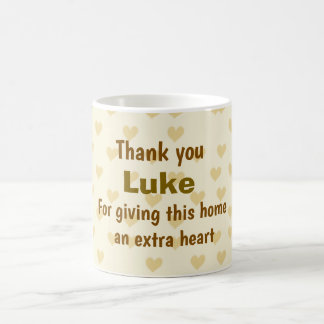Personalized Thank you heart design Coffee Mug