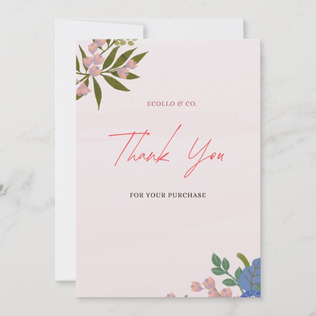 Personalized Thank You Note with Custom MESSAGE (Front)