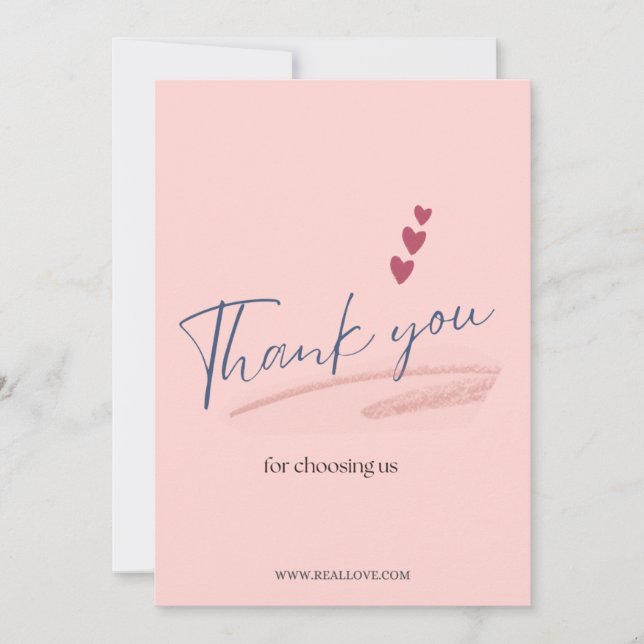 Personalized Thank You Note with Custom Name  Card (Front)