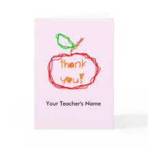 Personalized Thank You Teacher Card