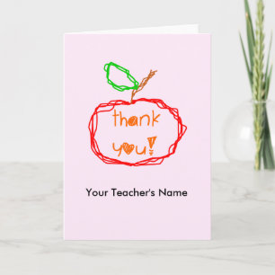Personalized Thank You Teacher Card