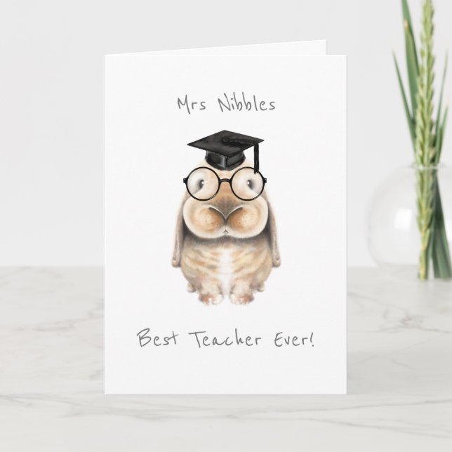 Personalized Thank You Teacher Card (Front)