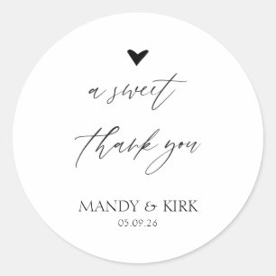 Personalized Thank You Wedding Favor Sticker
