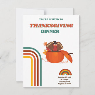 Personalized Thanksgiving Dinner Invitation