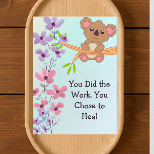 Personalized Therapist Client Blue Pastel Floral Thank You Card