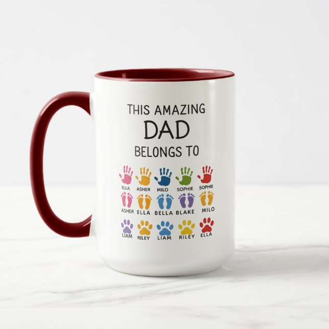 Personalized This Amazing Dad Belongs To | Custom  Mug (Left)