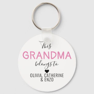 Personalized This Grandma Belongs To Mother's Day Key Ring