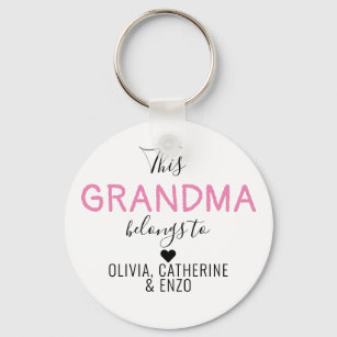 Personalized This Grandma Belongs To Mother's Day Key Ring