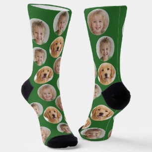Personalized Three-Photo Face Socks Custom Gift