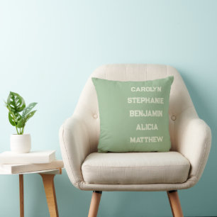 Personalized Throw Pillow with Grandchildren Names