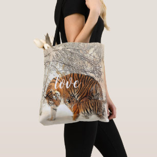 Personalized Tiger Family Tote Bag