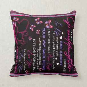 Personalized To My Granddaughter Butterfly Fleece Cushion