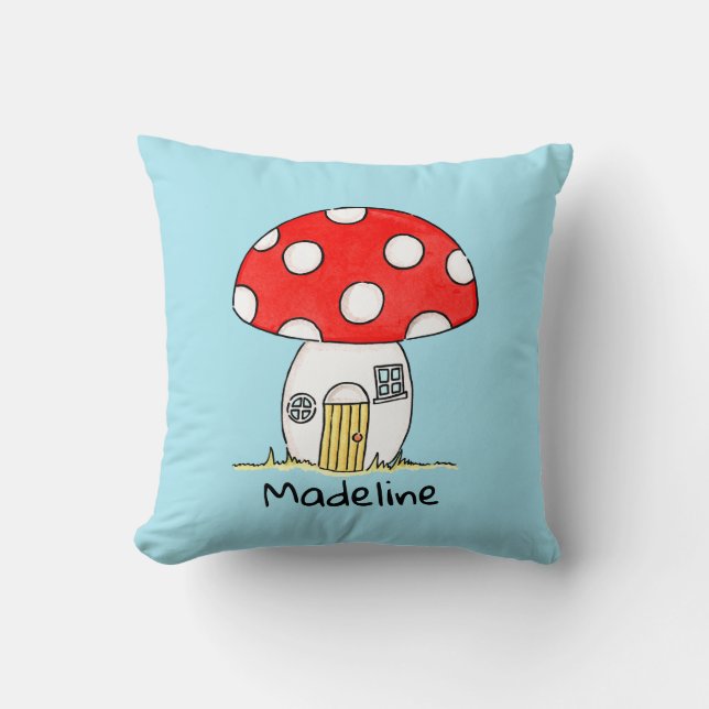 Personalized Toadstool Cushion (Front)