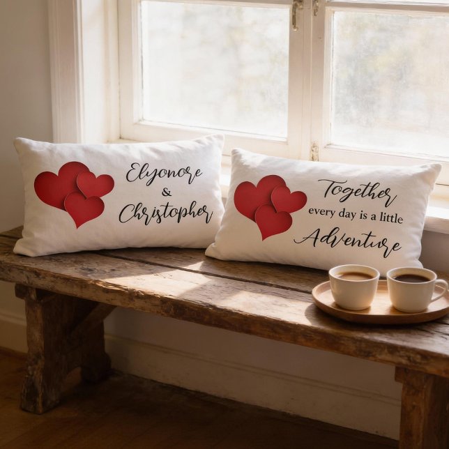 Personalized Together Every Day Adventure Quote  Lumbar Cushion (Creator Uploaded)