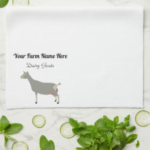 Personalized Toggenburg Dairy Goat Tea Towel