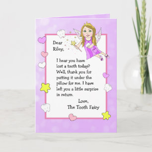 Personalized Tooth Fairy Card