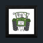 Personalized Tractor Country Wedding Gift Gift Box<br><div class="desc">A tractor country farm wedding gift which can be personalized with both the couple's names.
If you would like to change the size or font of the names please click on the edit button to customize further.
The bunting in the tractor is in a subtle cream and white.</div>