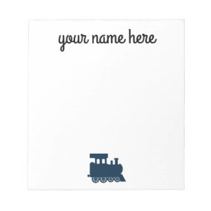 Personalized Train Stationery Notepad for Kids