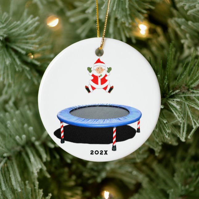 personalized trampoline gymnast ceramic tree decoration (Tree)