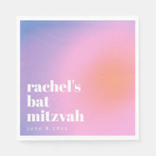 Personalized Trendy Lavender Purple Bat Mitzvah Napkin