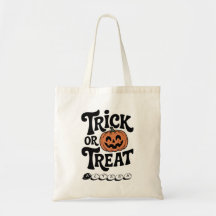 Personalized Trick or Treat Candy Bag Pumpkin 