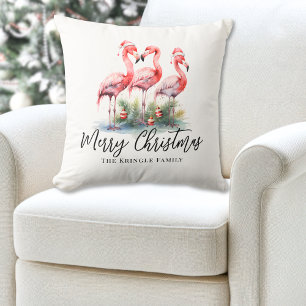 Personalized Tropical Beach Christmas Cushion