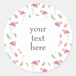 Personalized Tropical Flamingo Planner Stickers