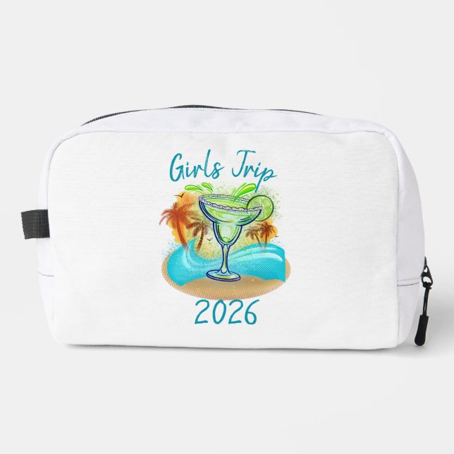 Personalized Tropical Island Toiletry Bag (Front)